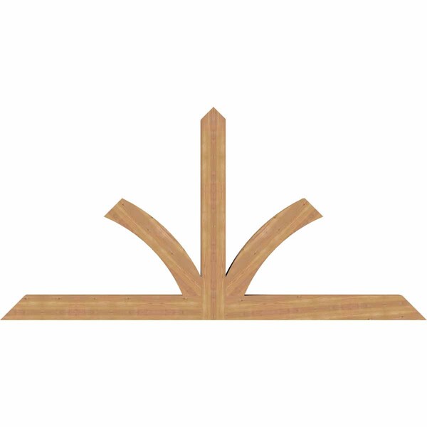 Ekena Millwork Richland Timber Gable Bracket, Western Red Cedar, 96"W x 48"H x 5 1/2"D x 5 1/2"F, 12/12 Pitch GBW096X48X0606RIC00SWR - main